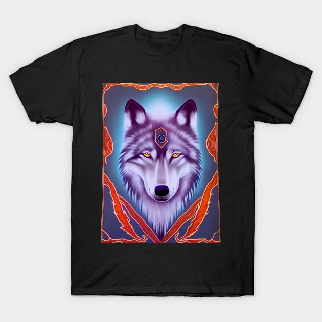 Spirit Guide Wolf T-Shirt by Obotan Mmienu